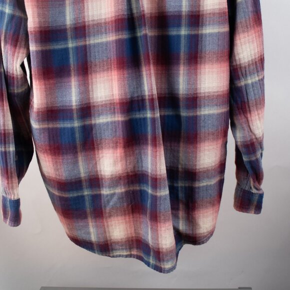 American Eagle Outfitters Boyfriend Fit Womena's XL Slim Fit Long Sleeve Plaid - Picture 7 of 9